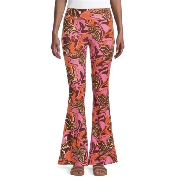 NWT No Boundaries. Juniors Knit Flare Boho  Hippie Stretch Pants XL (15-17) - Picture 2 of 4